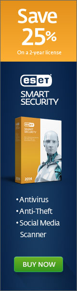 160x600 ESET Smart Security 5 - Save 25%